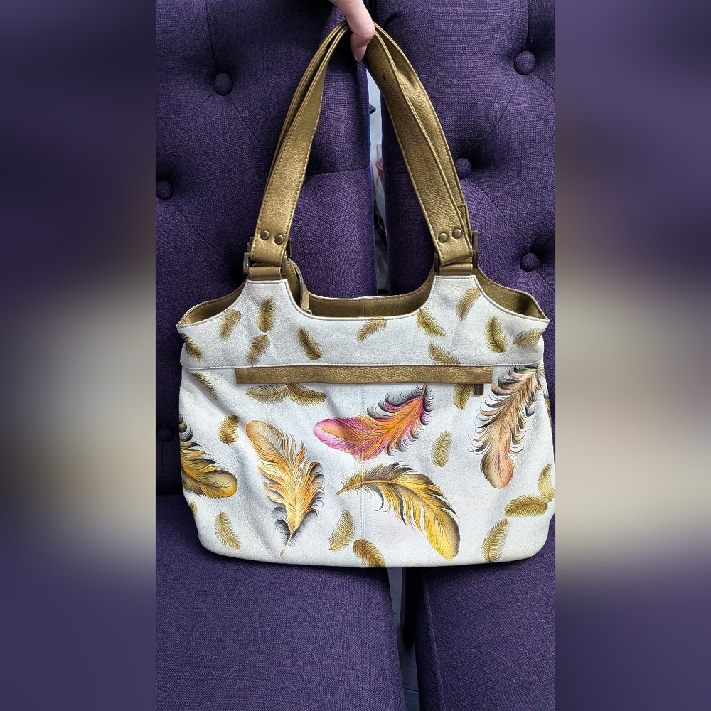 Anuschka Vintage Hand Painted Shoulder Bag